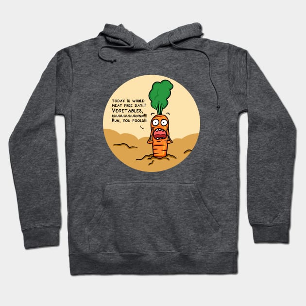 Vegetables, run! Hoodie by Otterlyalice